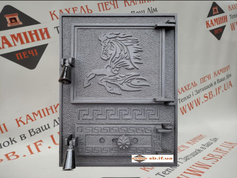 Дверцята чавунні пічні Versace WG Дверцята чавунні пічні Iron Fire Чавунні дверцята для печі 310х530 мм, КАХЕЛЬ. ПЕЧІ. КАМІНИ, м.Івано-Франківськ