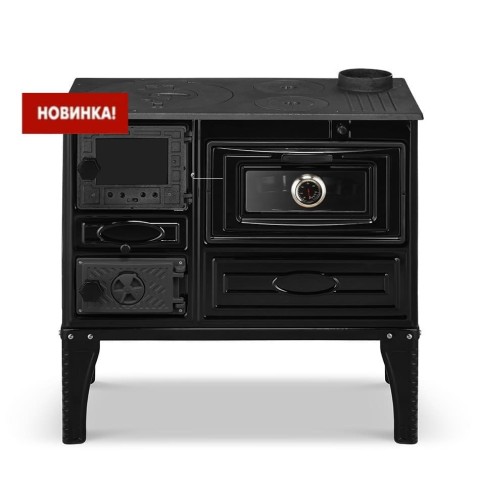 Дров’яна піч-кухня DUVAL EK-4012BL з варильною поверхнею і духовкою 6 кВт, КАХЕЛЬ. ПЕЧІ. КАМІНИ, м.Івано-Франківськ
