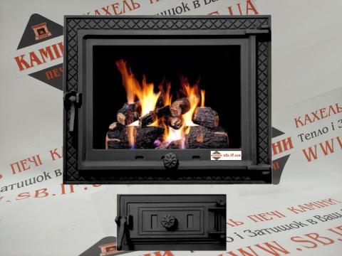 Комплект чавунні дверцята з вогнетривким склом Iron Fire Megan 590х485 мм + піддувальні 315х165 мм, КАХЕЛЬ. ПЕЧІ. КАМІНИ, м.Івано-Франківськ