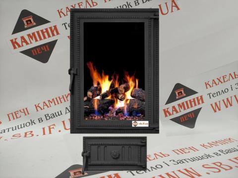 Комплект чавунні дверцята з вогнетривким склом Iron Fire Brown 440x640 мм + піддувальні 315х180 мм, КАХЕЛЬ. ПЕЧІ. КАМІНИ, м.Івано-Франківськ