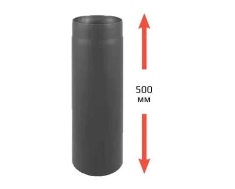 Труба димохідна Darco 0,5 м ø 150 з конденсаційним переходом, шибером, ревізією, чорна сталь 2 мм (антрацит), КАХЕЛЬ. ПЕЧІ. КАМІНИ, м.Івано-Франківськ
