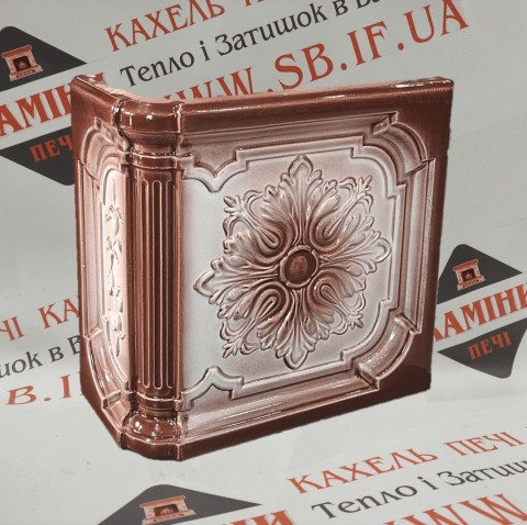 Кут шамотний « Магнолія » великий кут, КАХЕЛЬ. ПЕЧІ. КАМІНИ, м.Івано-Франківськ